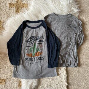 J Crew Crewcuts Montauk & Parks Project Long Sleeve T-Shirt Bundle M